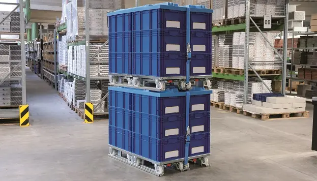 Palette transport d'embases 